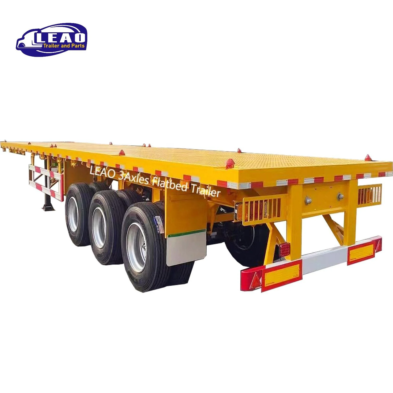 Usine 3 essieux 20 40 pieds semi-remorque a plat 50 тонн 60 remorque de