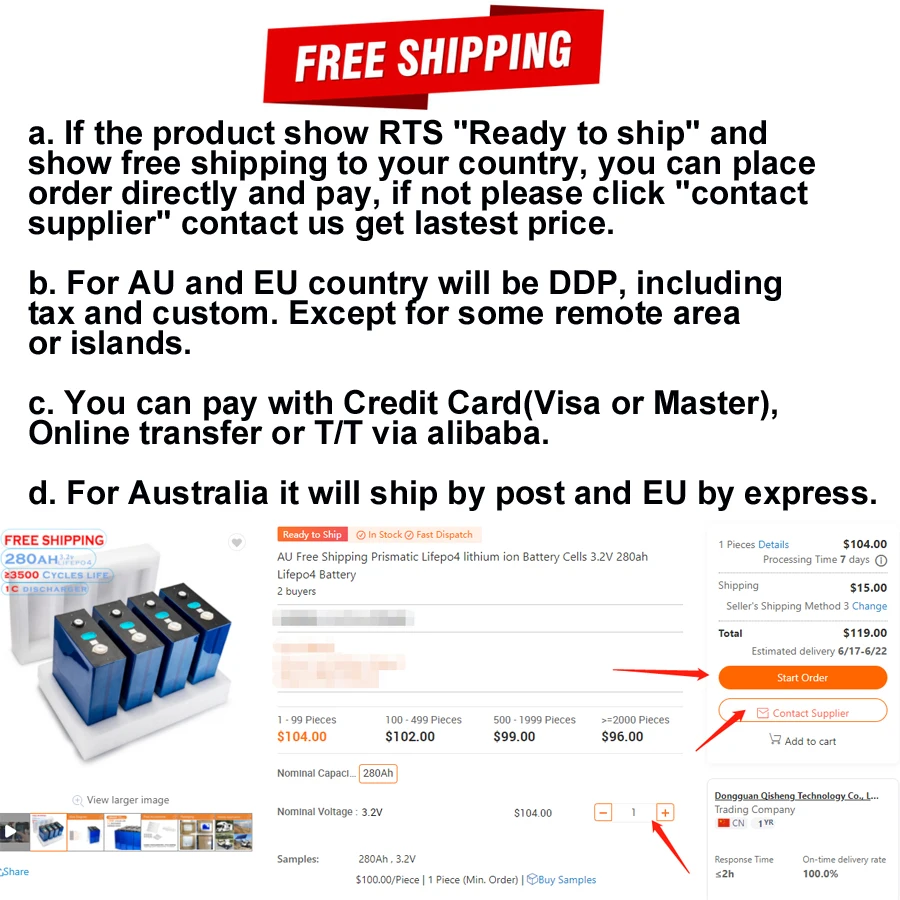 EU In Stock 230ah 200ah LiFePO4 Battery Grade A LFP230 3.2V 230ah Lifepo4 Cell(Bulk, Voltage & IR Matched)--Newest Version