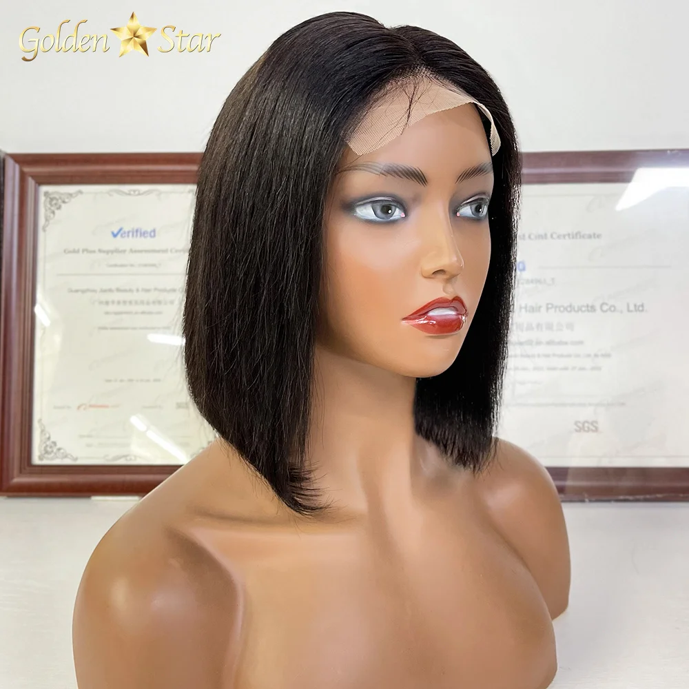 Cheap Bob Transparent Hd Lace Human Hair Wig,8-14inch Mink Brazilian Hair Short Wig,4x4 Closure Short Bob Wigs For Black Women