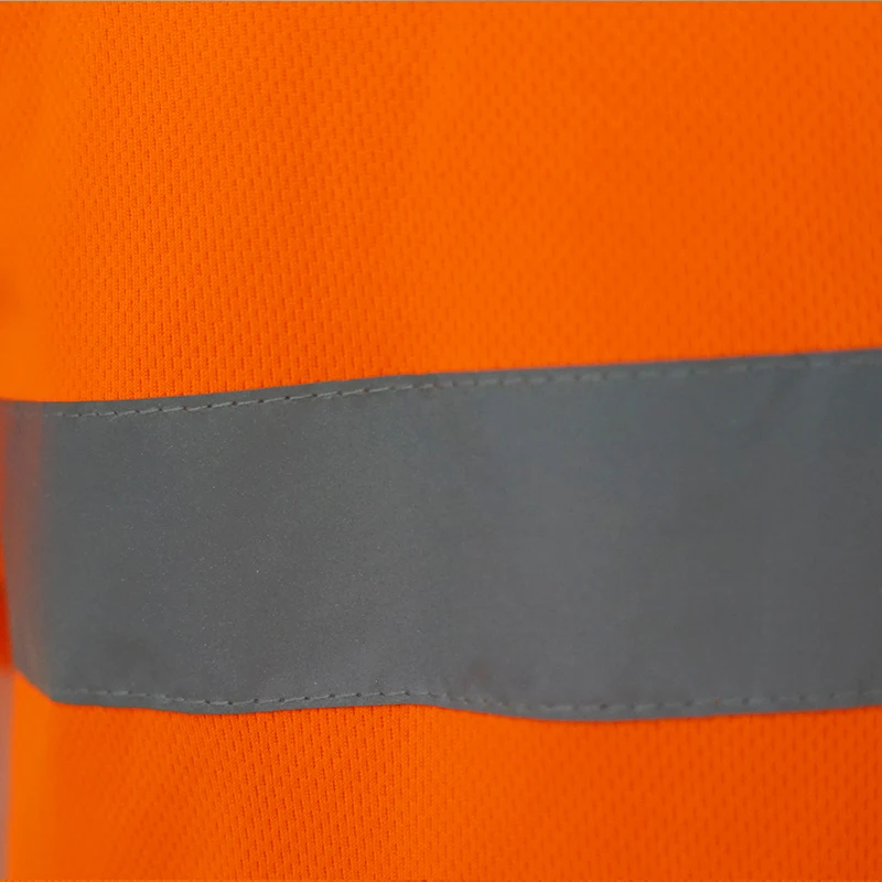 High visibility reflective fluorescent polyester safety t shirt