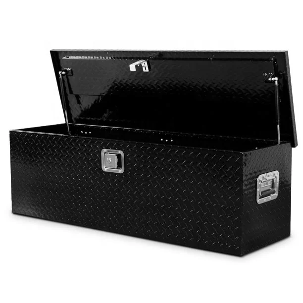 Durable Black Aluminum Truck Diamond Plate Storage Tool Box, Tool Storage Customize