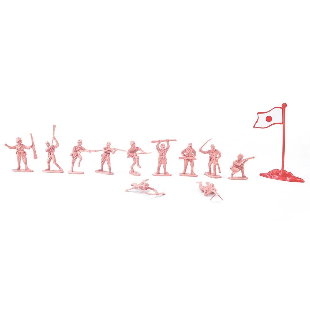 Army Men Action Figures with  200 Toy Soldiers of WWII  Big Bucket of Life-like Military Men in Realistic Poses 4 World War II