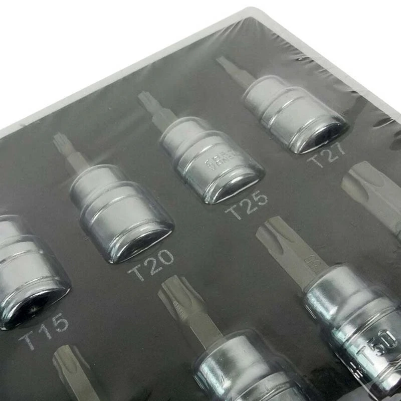  3/8 Inch Drive Chrome Vanadium Steel T10-T55 Drill Socket Wrench