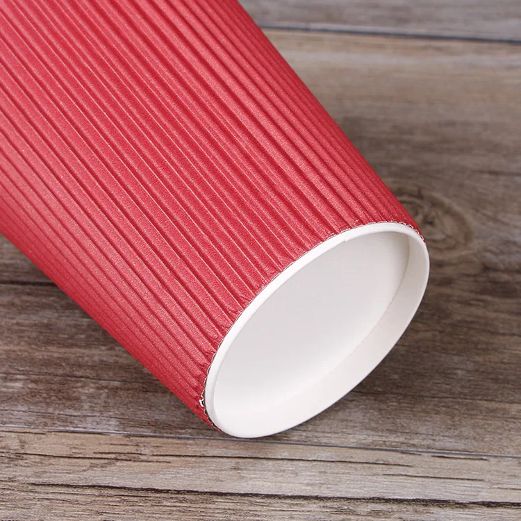 12 ounce ripple 3 ply disposable insulated double wall paper cup with good quality and factory price