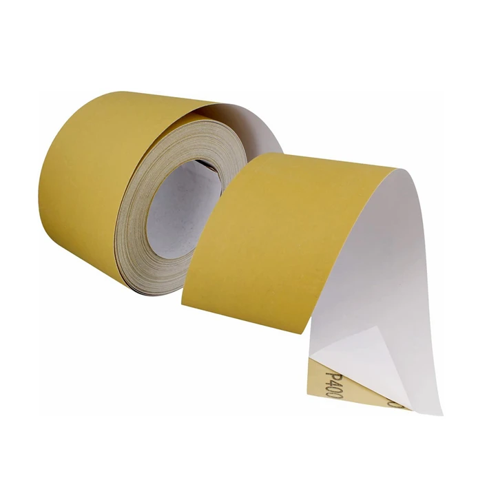 PexCraft Polishing Car Yellow Gold Aluminum Oxide Adhesive Sticky Back 80 Grit Psa Sandpaper Disc Sanding Paper Roll