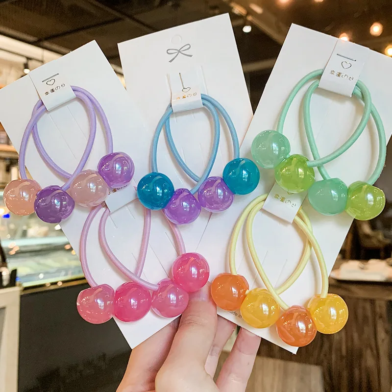 MYLULU kids hair ball bow hair ties for kids hair knocker products for black kids beads accessories braided ponytail