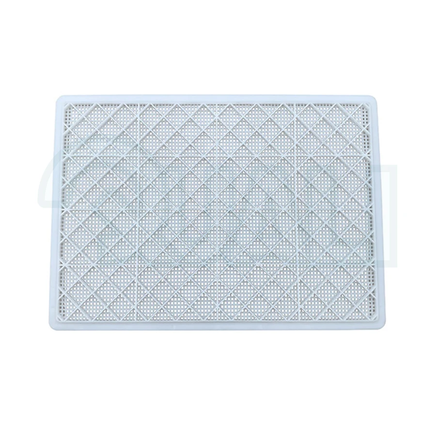 Quali White Plastic Perforated Stackable Pasta Drying Tray for All Pasta Machines and Extruders