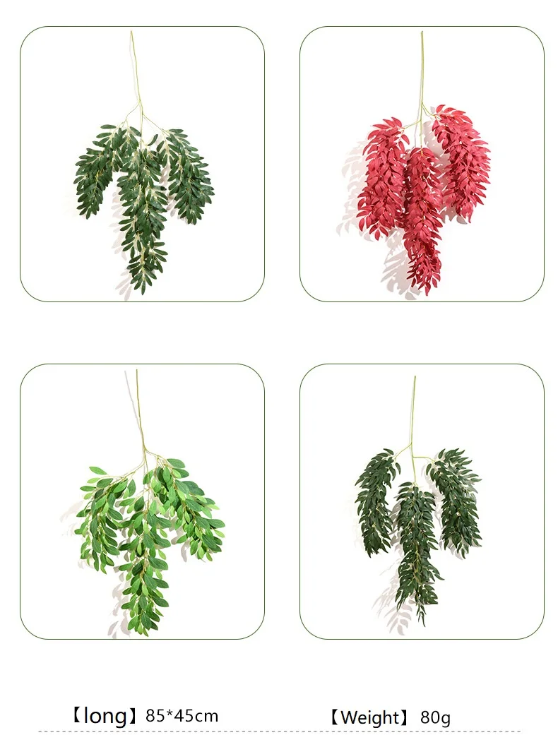 Wholesale Artificial Willow Leaf Weeping Willow Family Garden Wedding Decoration