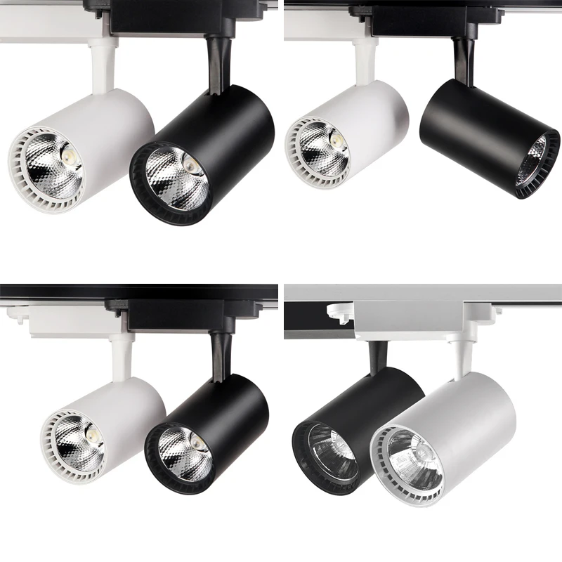 
White spotlight track light 12W-20W/24W-30W home lighting suitable for supermarkets shopping malls offices and bedrooms 