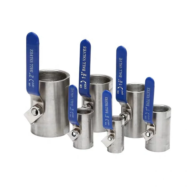 201 304 316 female thread stainless steel long handle ball valve