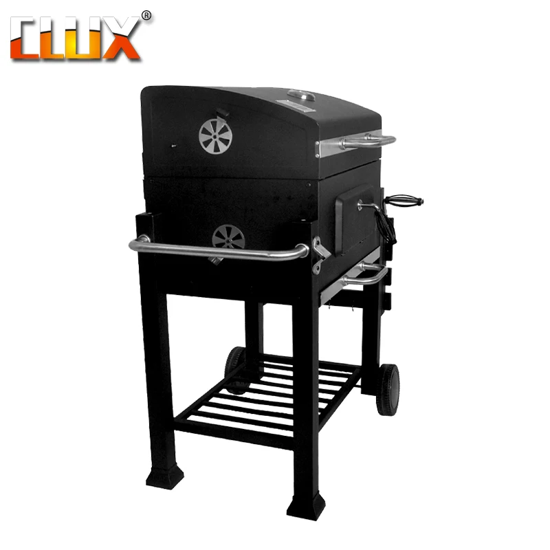 
Square Trolley Cast Iron Grill Smoker Charcoal Barbecue grills 
