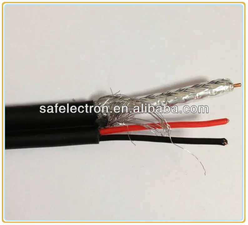China Factory Direct Supply RG6 With Power Security  Camera Cable CCTV Coaxial RG6+2DC 305m