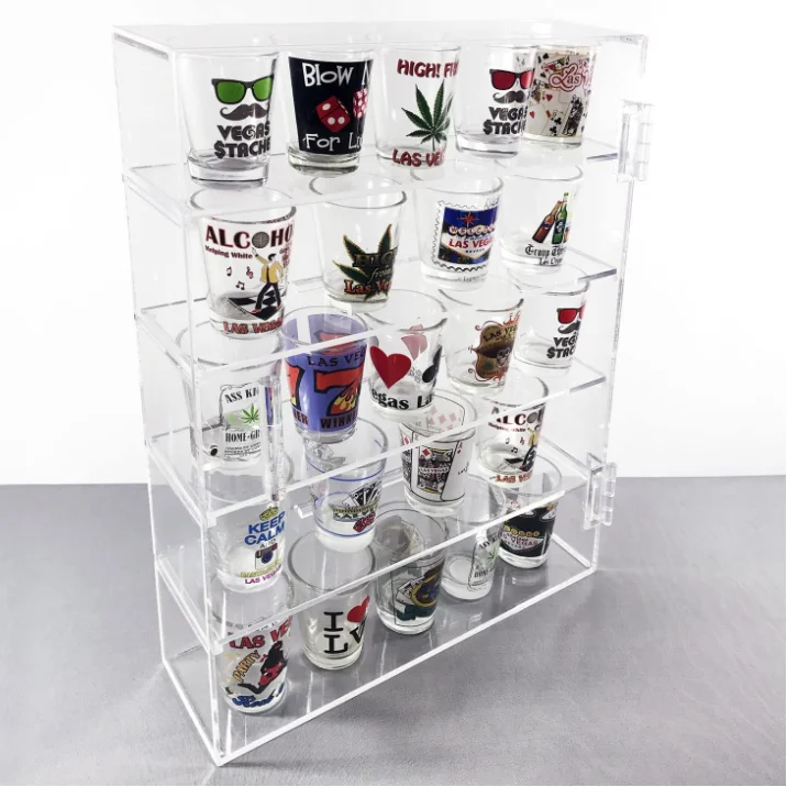 360 Вращающийся 3 уровней чистые полировщики акрила Lego огни витринный шкаф с дверью