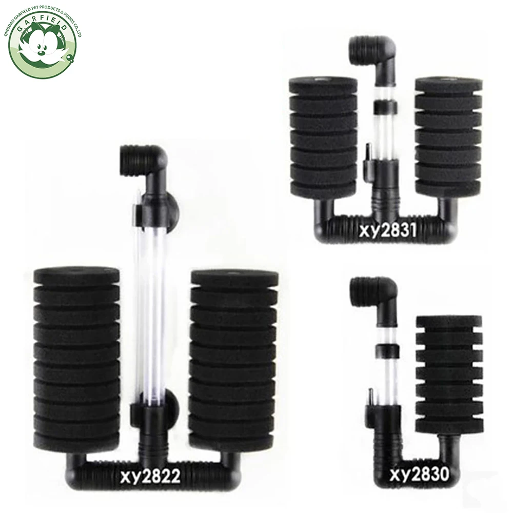Fish tank aquarium accessories double head biochemical cotton internal wall-mounted filter with pneumatic sponge