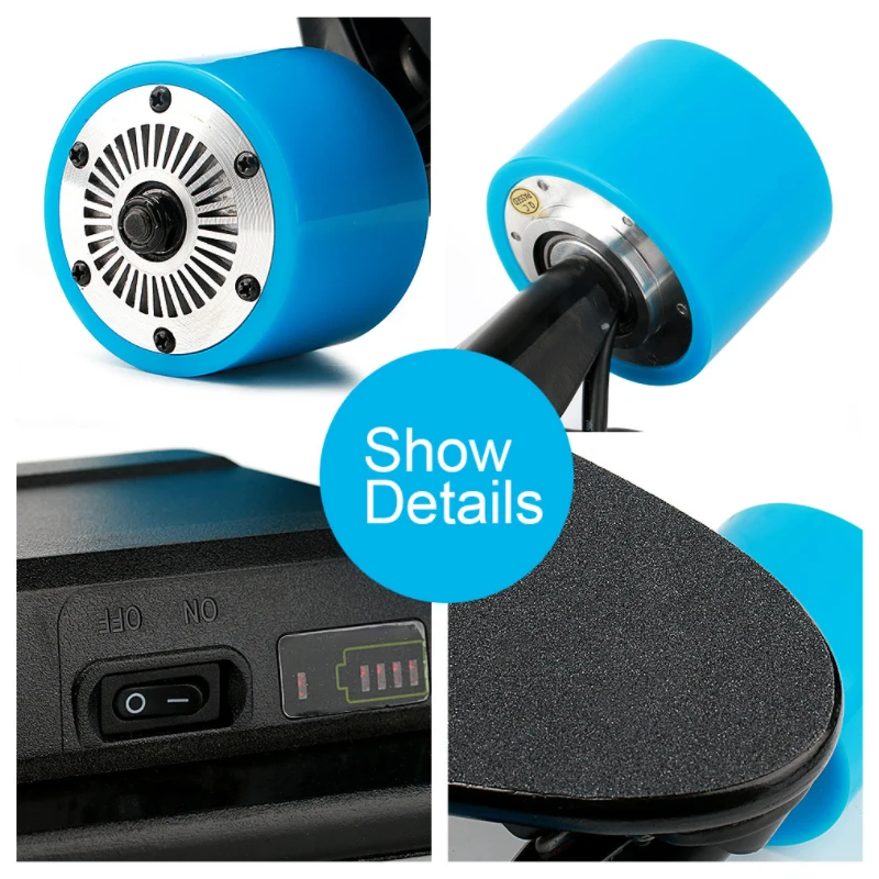 Custom Logo Sports Self Balance 4 Wheel Dual And Single Drive 900mm Skateboard Longboard Decks Electric Scooter