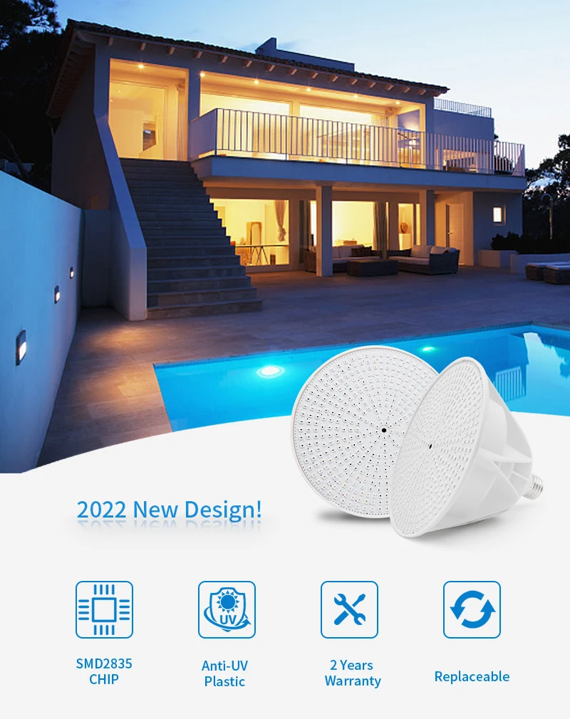 Усовершенствованная светодиодная лампочка для бассейна 120 В сменная с изменением цвета Rgb крепления Pentair Hayward и пульта дистанционного