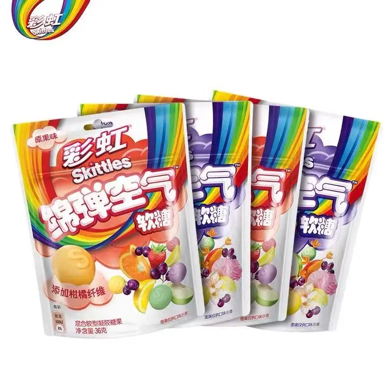 Оптовая продажа китайский Ассорти фруктового вкуса Skittles Candy Gummy 36 г кислый