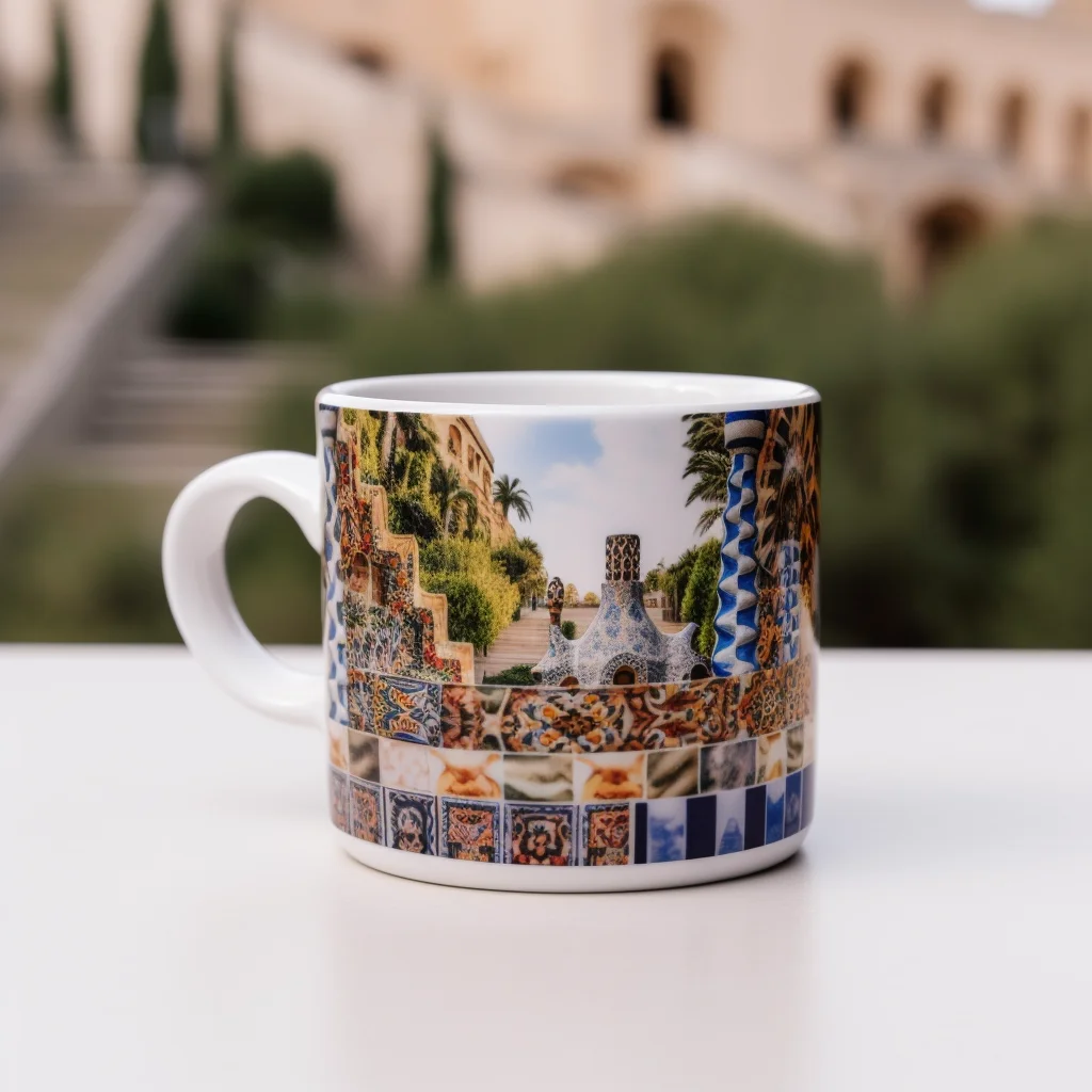 Barcelona architecture souvenir mug Spain historic city ceramic coffee mug