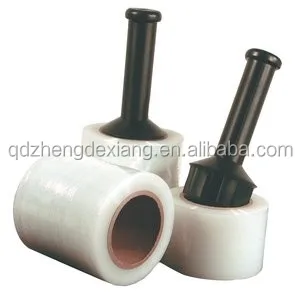 Clear PE Mini Stretch Film For Packaging Pallet Lldpe Plastic wrapping hand stretch wrap film with handle
