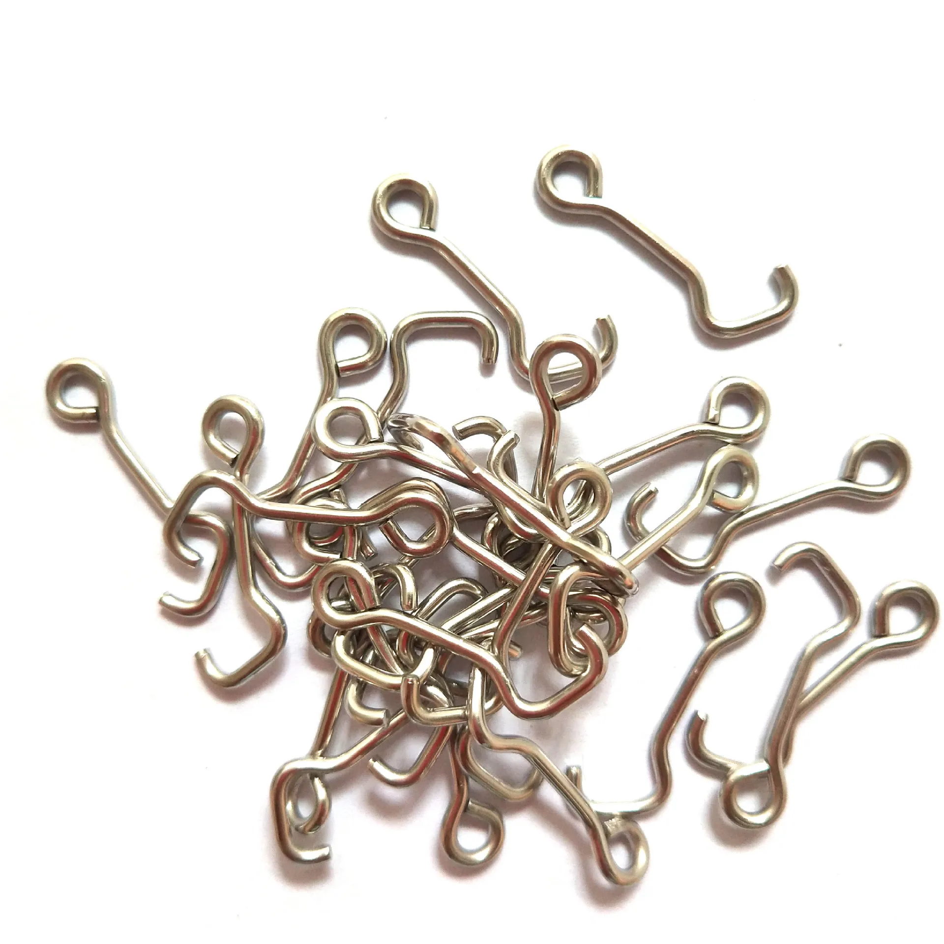 Stainless Steel Fishing Connector Eight- ring Strap Pendant Snap Fishhook Swivels Bait Tackle Hooks Dia1.2-1.4mm