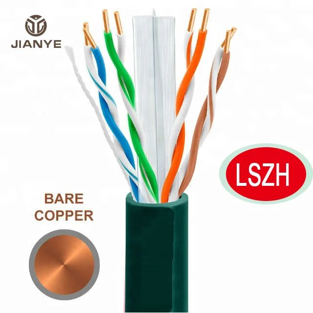 Производители UTP cat6 cabl roll utp сетевой кабель Твердые голые медь LSZH iso9001 1000ft (305 м) 23 AWG легко Pullbox