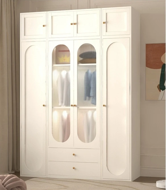 Wardrobe steel color wardrobe bedroom home iron art formaldehyde-free simple storage iron cabinet customizable