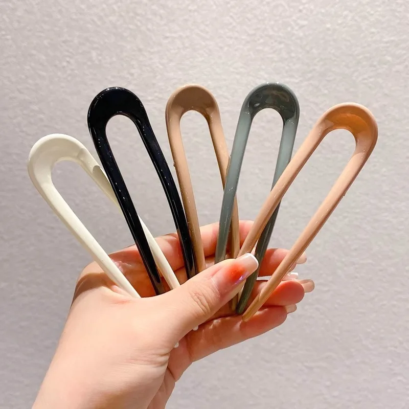 Hair Side Combs U Pins Fork Clip Stick for Updo Bun U Shaped Teeth Hair Combs Vintage Hairstyle Hair Accessories Custom
