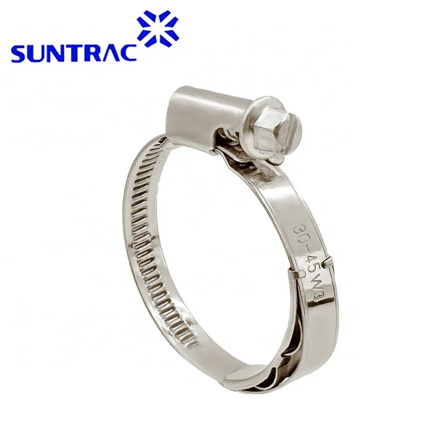 Adjustable Torro Type Stainless Steel Hose Clamp Worm Gear Drive Constant Tension