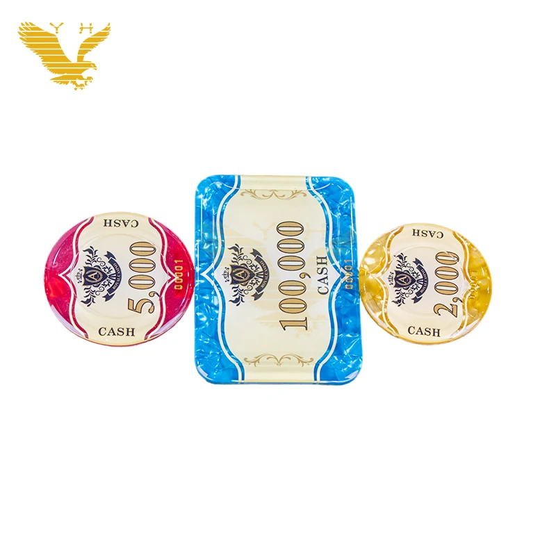 YH Custom Printed Square Plastic Casino Poker Chips For Sale