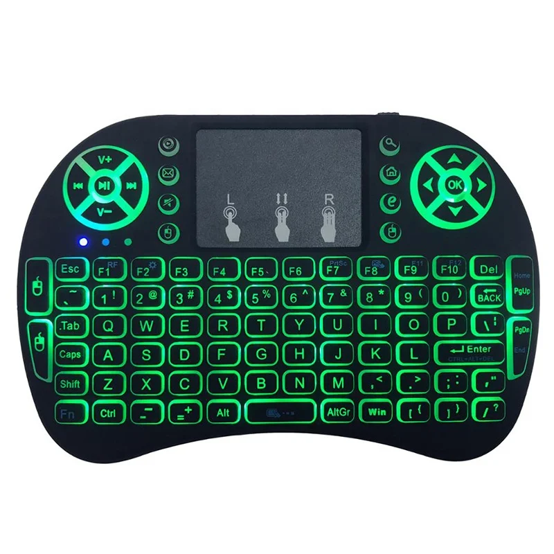 2020 Best Sell Factory Price I8 Small Backlit Optional Air Mouse Remote Control 2.4G Wireless Mini Led Keyboard