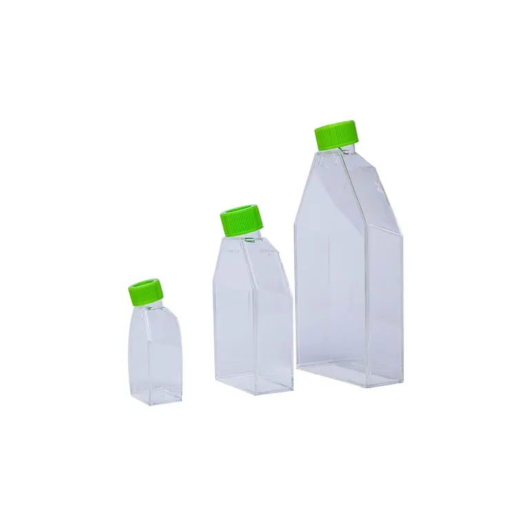 Laboratory products square media bottle cell culture flasks with standard
