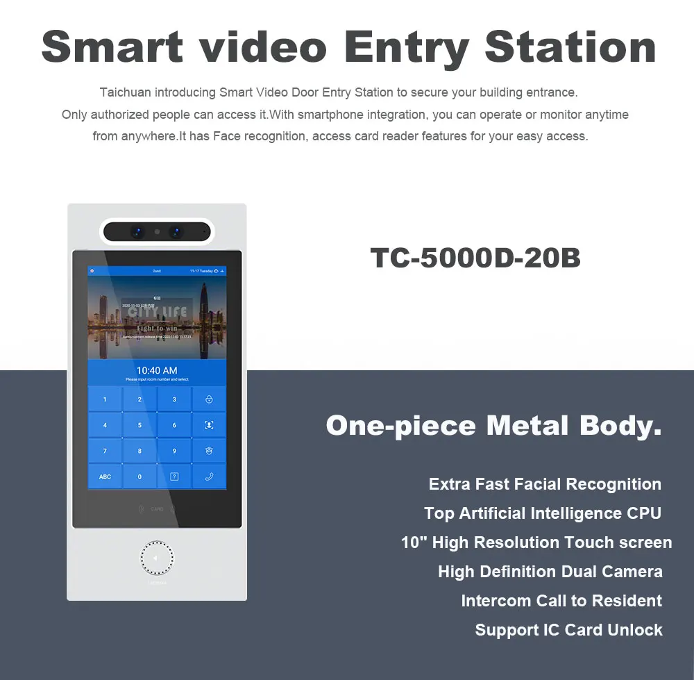 android system SIP IP 10 inch outdoor station videoo door phone android system door camera 20B