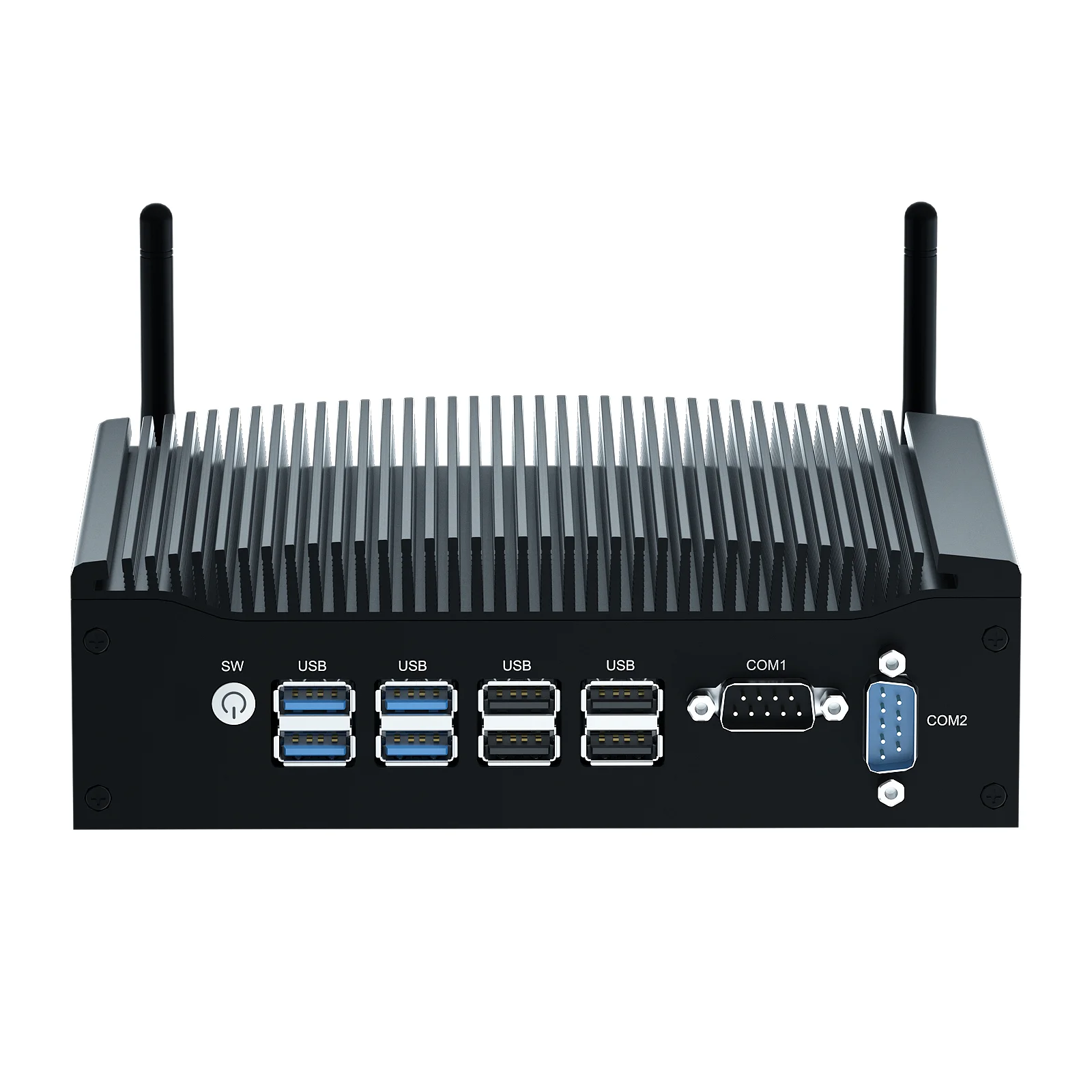 Hystou Desktop Mini Industrial Computer In-tel Core i5 10310U DDR4 64GB 2 LAN 2 COM Dual Display Fanless Mini PC