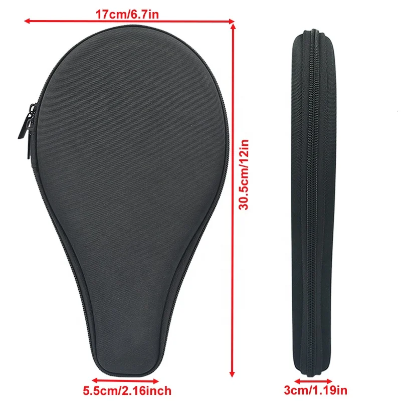 Wholesale Professional Hard Carry case for Table Tennis Racket Slim Portable Eva Ping Pong Paddle Racket case with logo