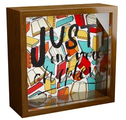 Customized Book Lovers Gifts Shadow Box Wooden Keepsake Wall Decor for Readers Reading Gift for Bookworm Solid Wood Money box