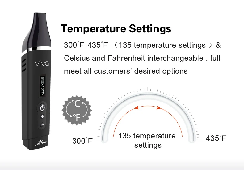 In stock fast shipping dry herb vaporizer airistech herbva viva with big capacity battery online shopping