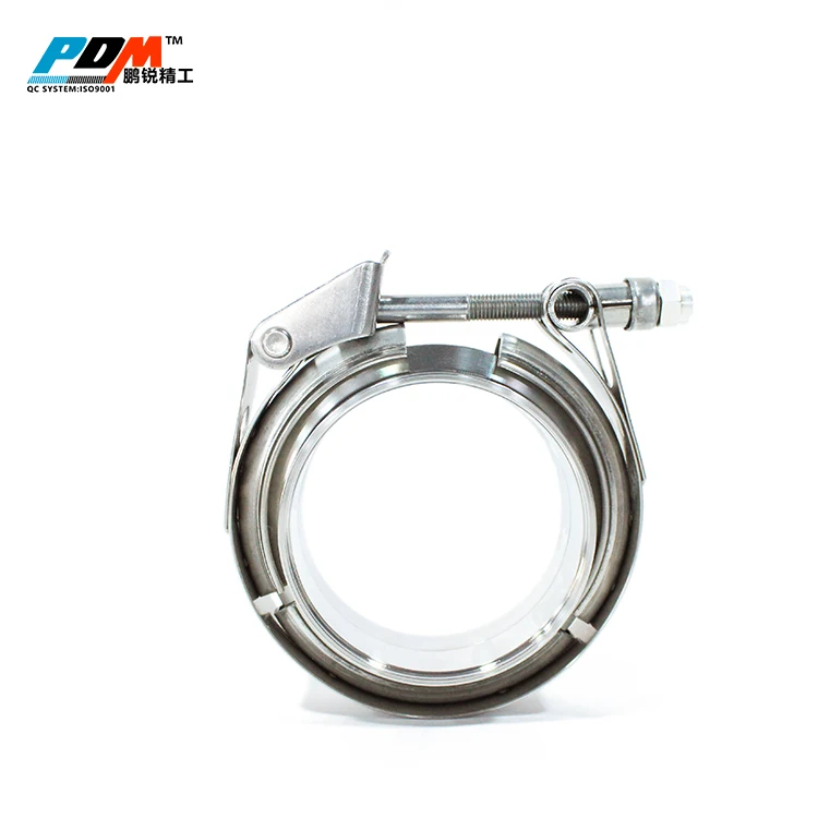 Stainless Steel Quick Release V-Band Clamp Kit Stainless T-Bolt Structure MF Flanges Inch