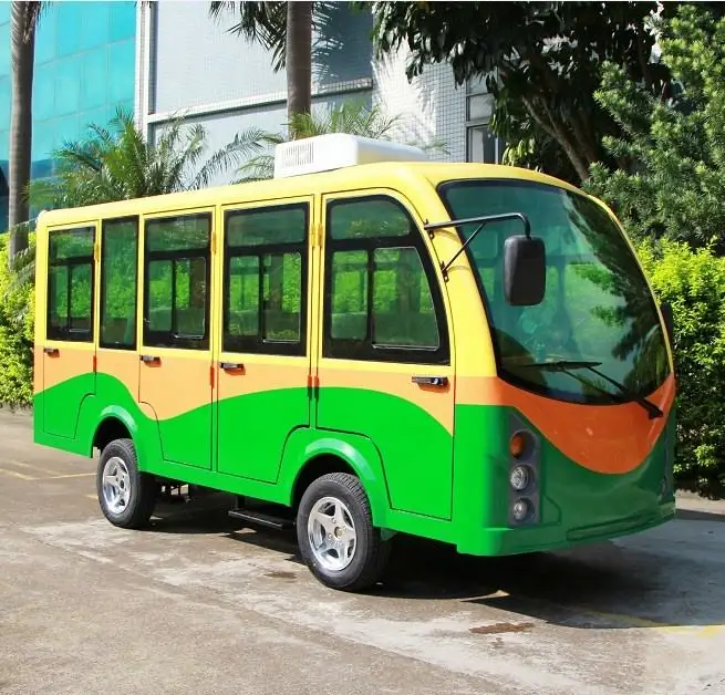 Factory Outlet 11 Seater Passenger Electric Sightseeing Bus 72V Luxury Sightseeing Tourist Buggy Bus &Car