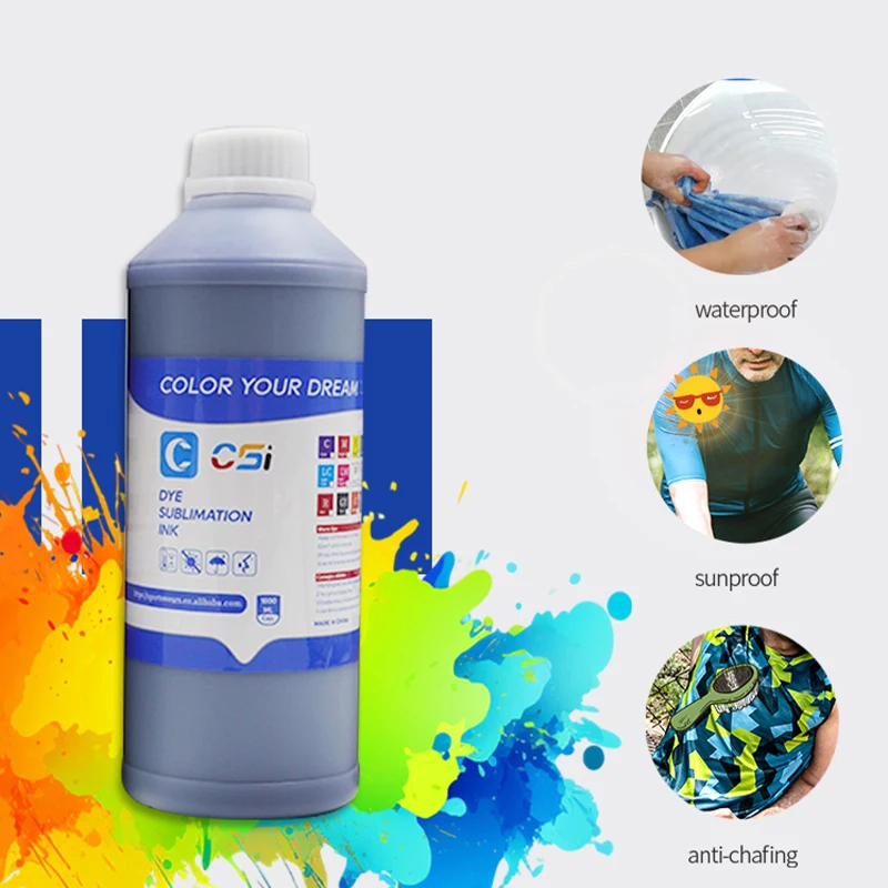 CSI 1000 мл CMYK 4 цвета пигментные чернила для цифровой рождественской текстильной печати сублимационные