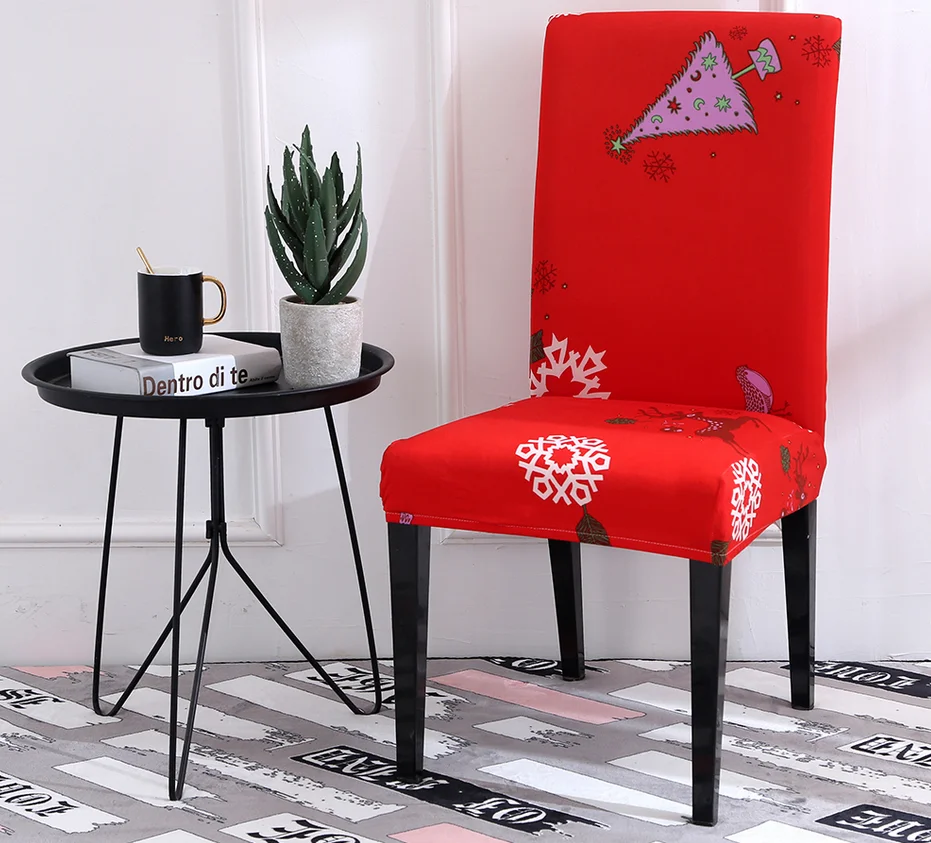 Christmas Decoration Elastic Banquet Chair Cover Slipcovers Protector Household Hotel Dining