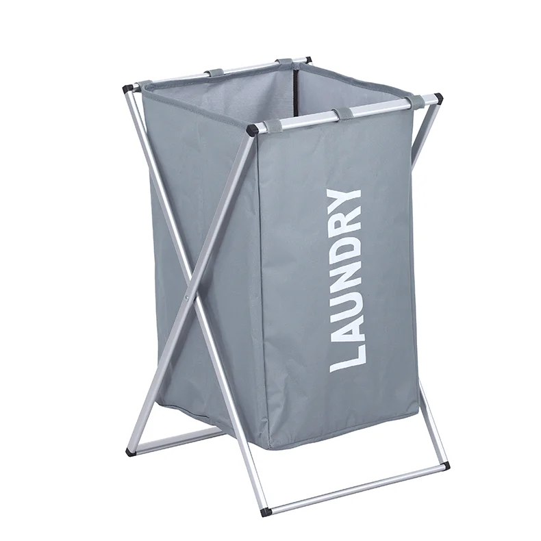 Wholesales Custom Logo 3 Section Compartments Laundry Organization Storage Foldable Dirty Clothes Laundry Basket Hamper