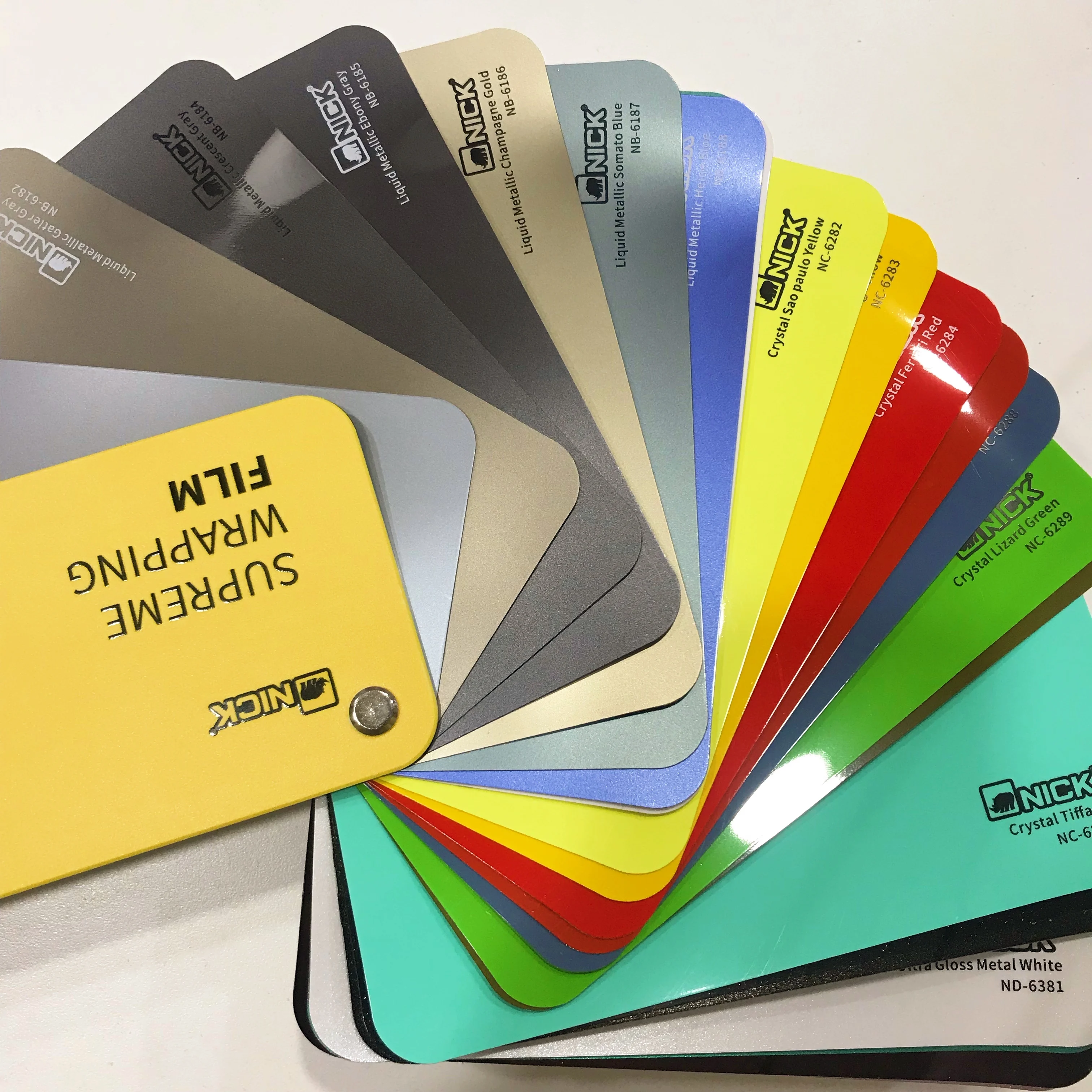 NICK Factory Price Wholesale Self-adhesive Satin Full Body Car Wrap Vinyl  Free Samples Gloss Black Color Air Bubble Free