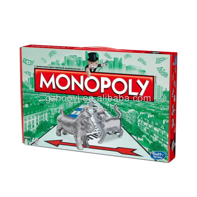 Monopoli Classic Game Tabletop Board Game Set Wholesale Metal Monopoly Board Game for Great Family Day