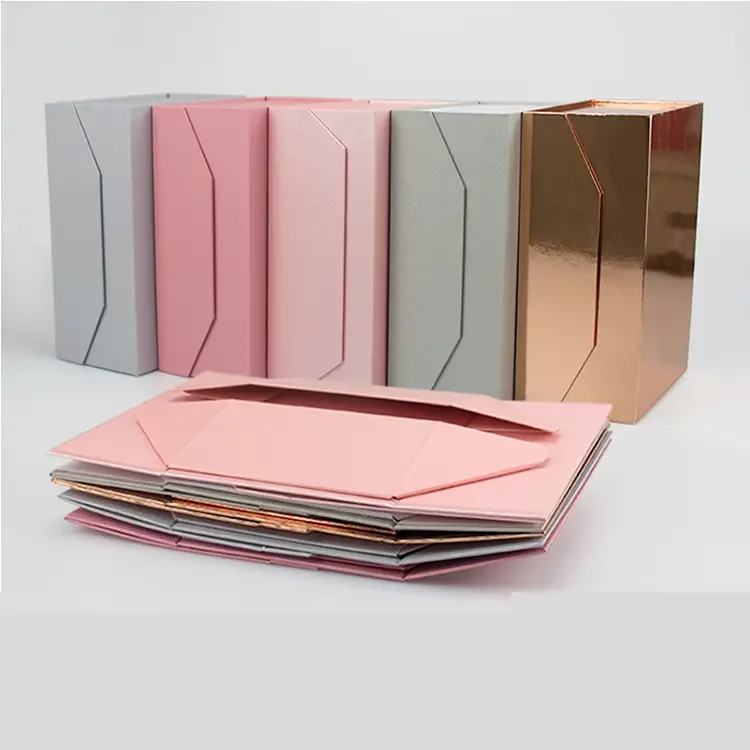 Foldable Garment Paper Packaging Box Custom Logo Printed Magnetic Closure Cardboard Folding Gift Paper Boxes