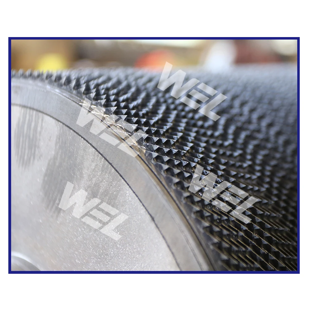 Textile waste recycling machine spare parts cylinder steel roller with wire