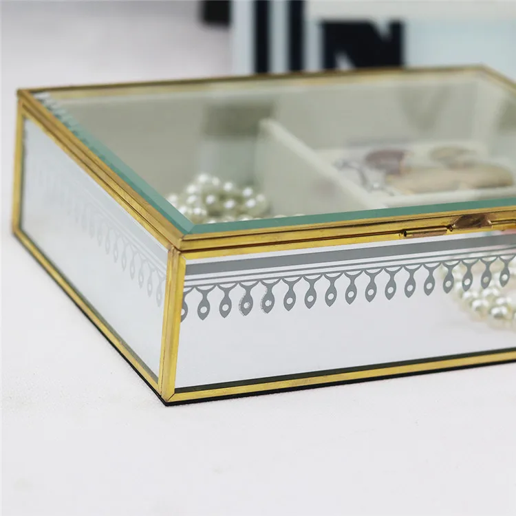 Hot Sales Luxury Exquisite Glass Silver Jewelry Packaging Box