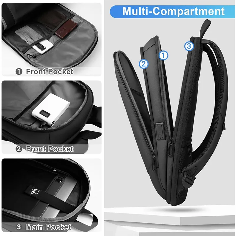 Waterproof Travel Laptop Backpacks with USB Charger Port  College Laptop Backpacks Gifts for Men Women