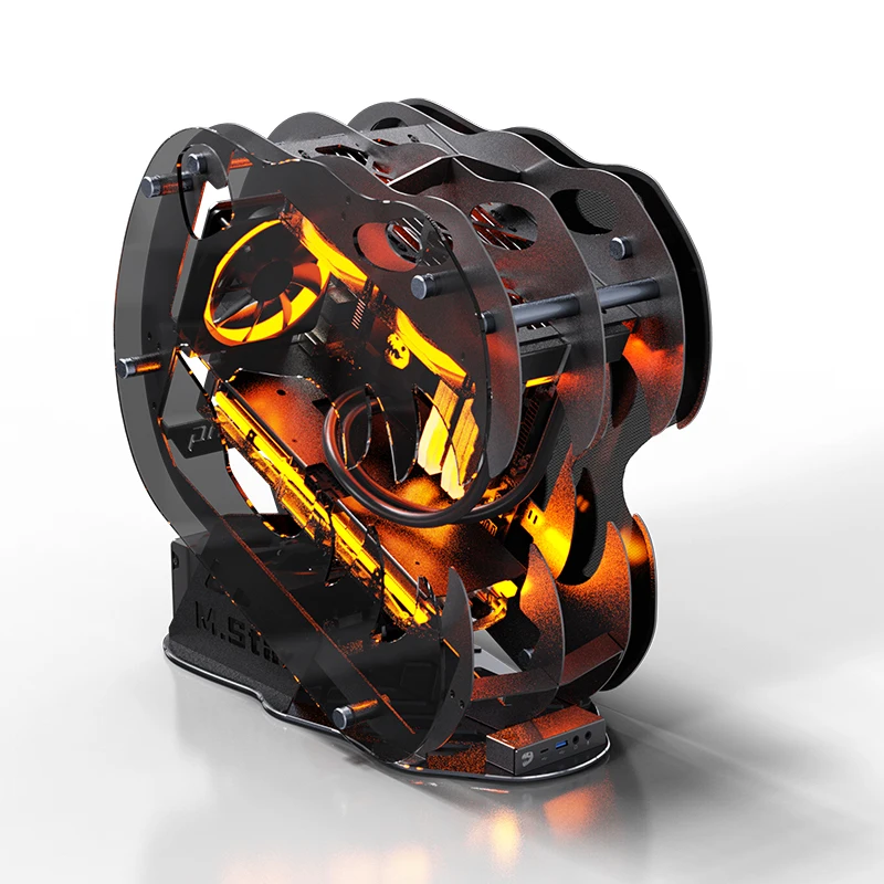 Снеговик Новый Дизайн ATX игровой чехол из закаленного стекла Mid Tower PC чехол с эффектом аргб чехол для настольного компьютера