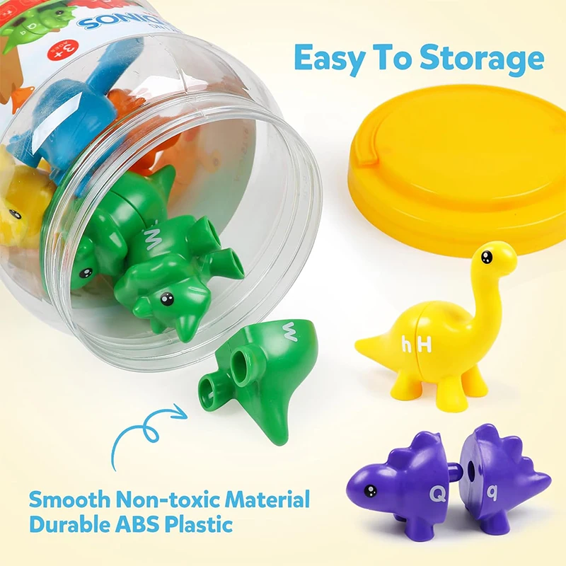 Children Montessori Learning Toy Alphabet Educational Tool Alphabet Match Letters Matching Game Dinosaur Toys