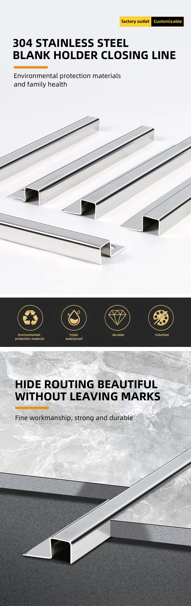 High Quality U Shape Ceramics Trim Strips For Building Wall Decoration